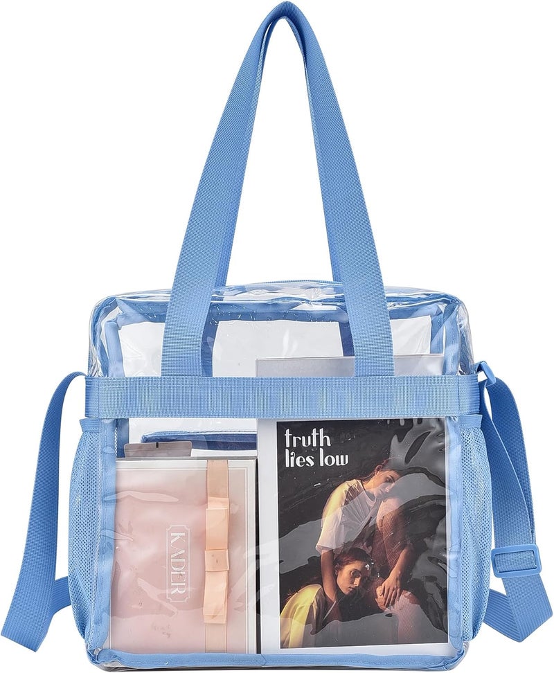 Busiuw Clear Bag for Stadium Events 12x12x6, Clear Bag Clear Tote Bag with Reinforced Straps for Sporting Events Travel - Image 3